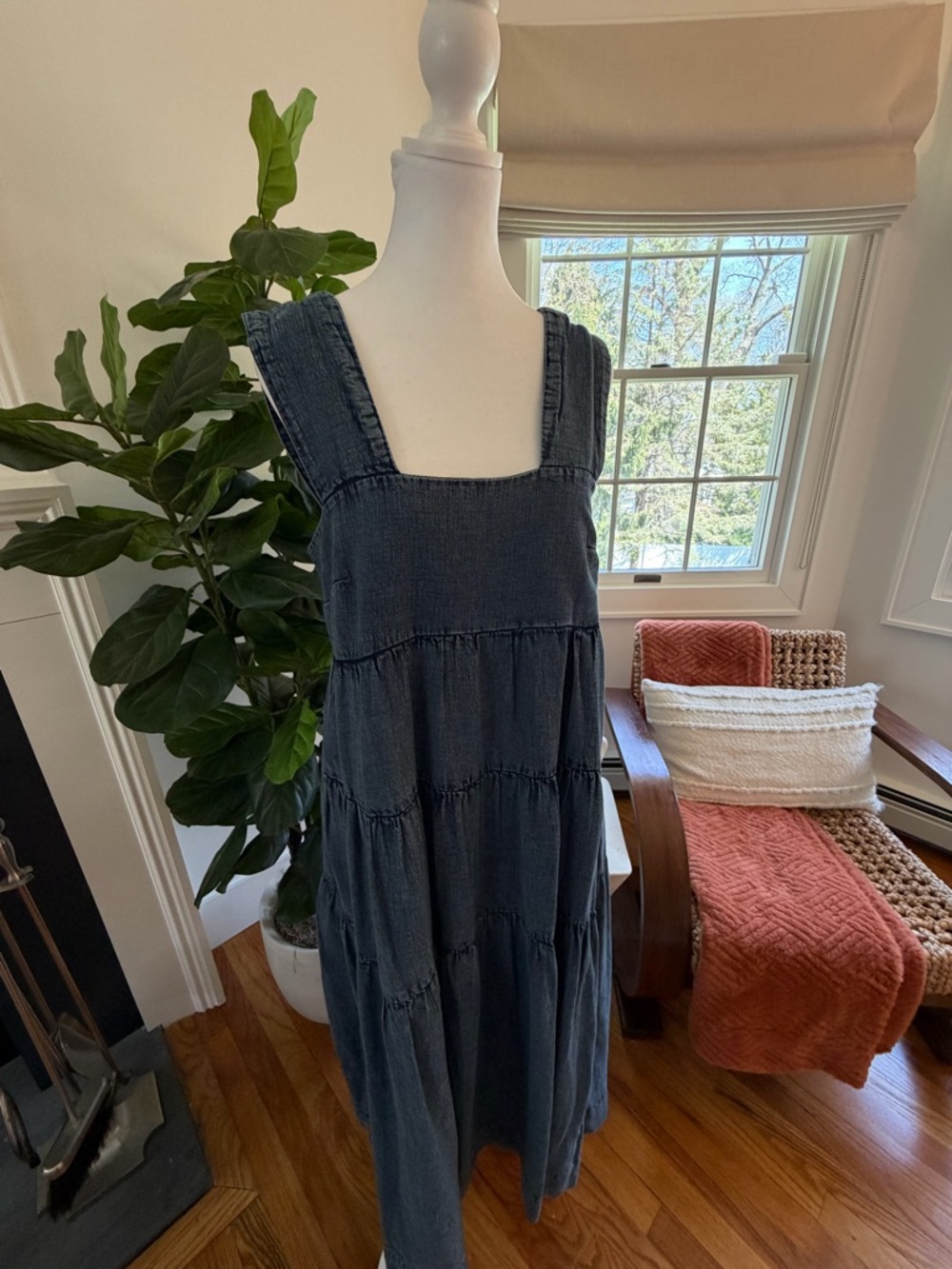 Anthropologie Denim Midi Dress